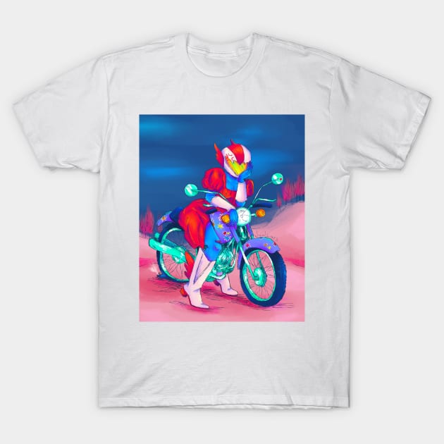motor cross girl T-Shirt by juulsart